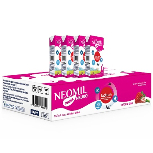 Sữa pha sẵn Neomil Neuro Junior vị dâu 4*135ml hình 2