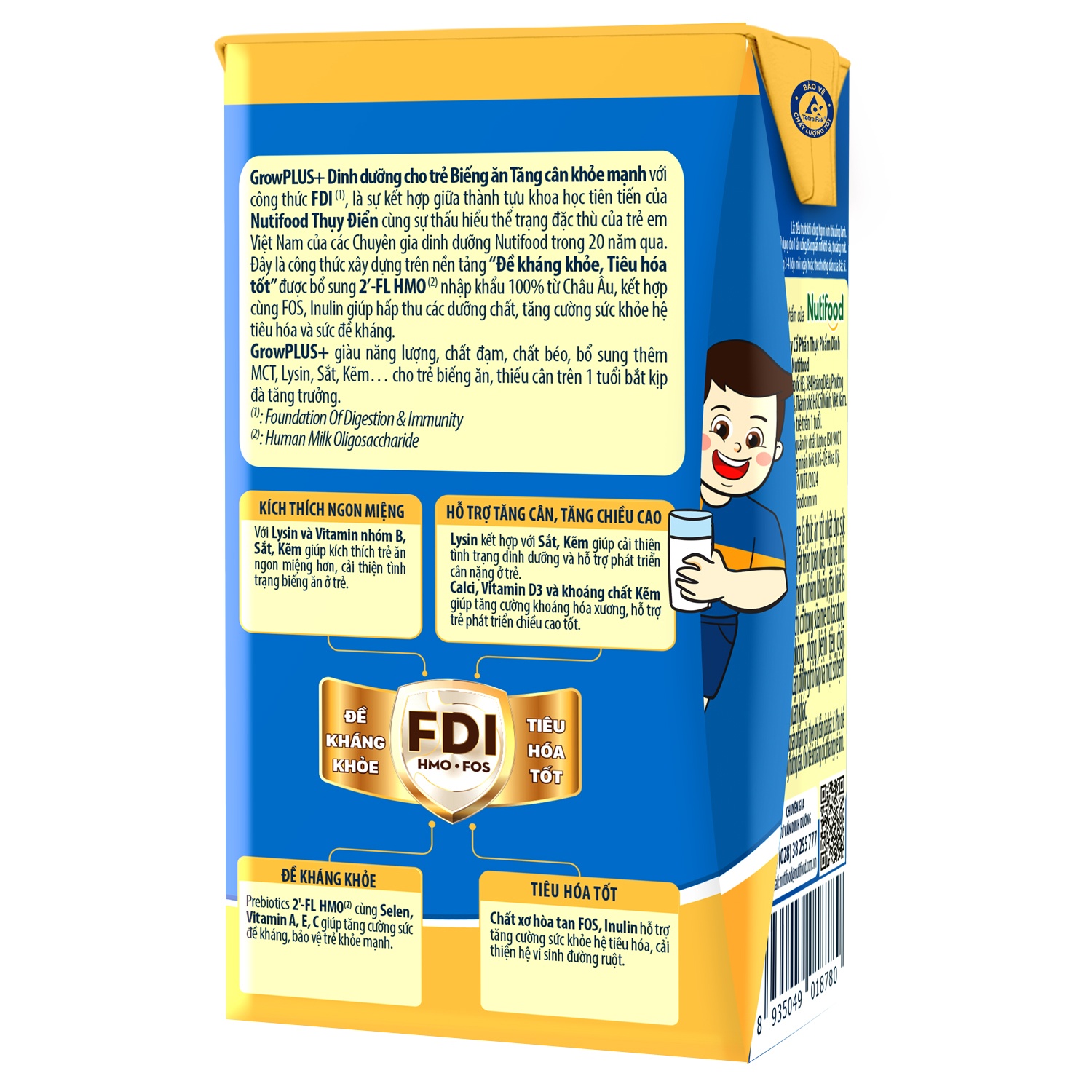 Sữa pha sẳn Nutifood GrowPlus+ Xanh 4*110ml hình 3