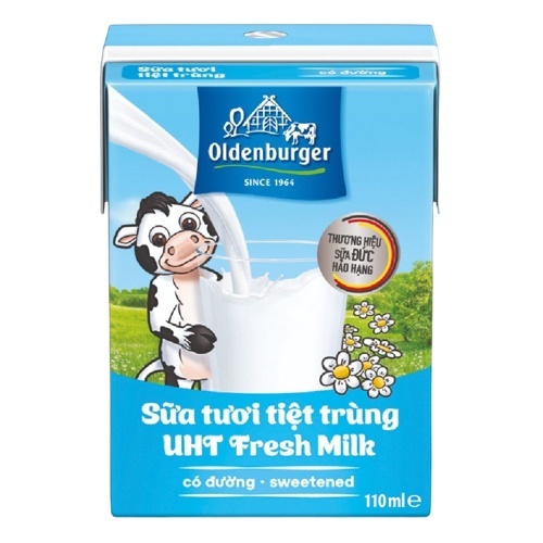 Sữa tươi tiệt trùng có đường Oldenburger 4x110ml