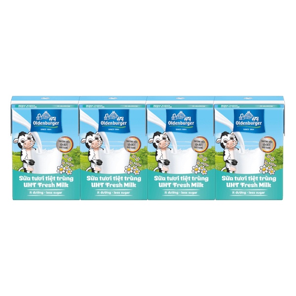 Sữa tươi tiệt trùng ít đường Oldenburger 4x110ml hình 1