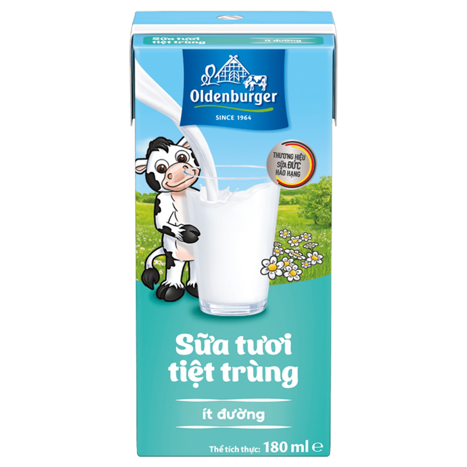 Sữa tươi tiệt trùng ít đường Oldenburger 4x180ml hình 2