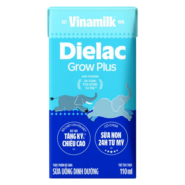 Sữa uống dinh dưỡng Dielac Grow Plus New (4x110ml) cho bé trên 1 tuổi hình 2