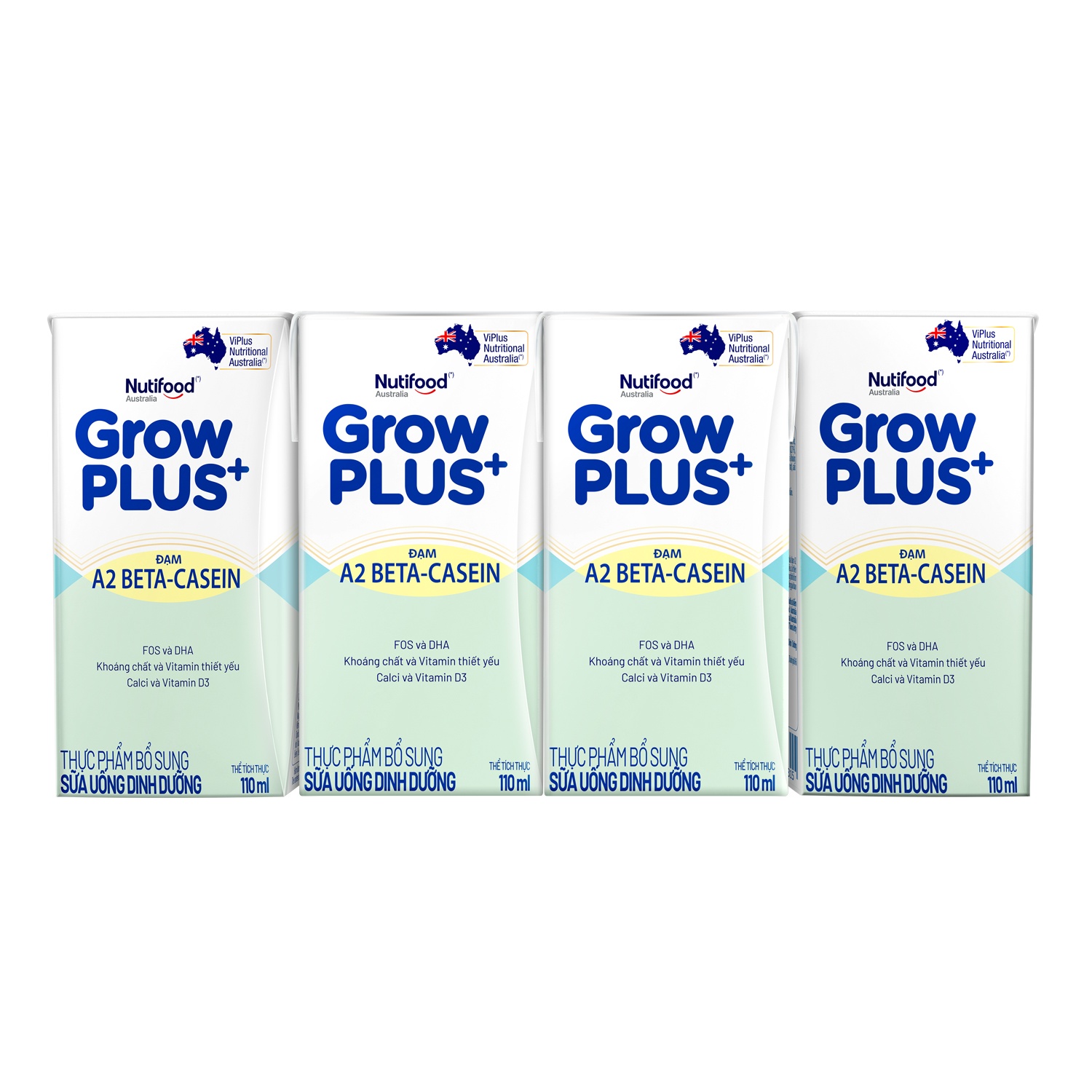 Sữa uống dinh dưỡng Nutifood GrowPlus A2 Beta Casein 4x110ml hình 1