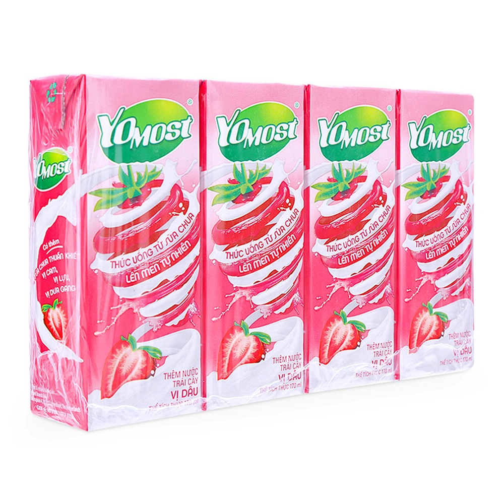 Sữa chua uống Yomost vị dâu 170ml hình 1