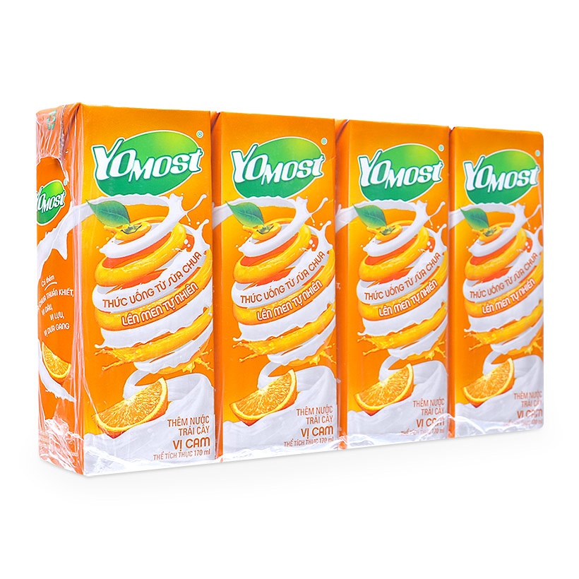 Sữa chua uống Yomost vị cam 170ml hình 1