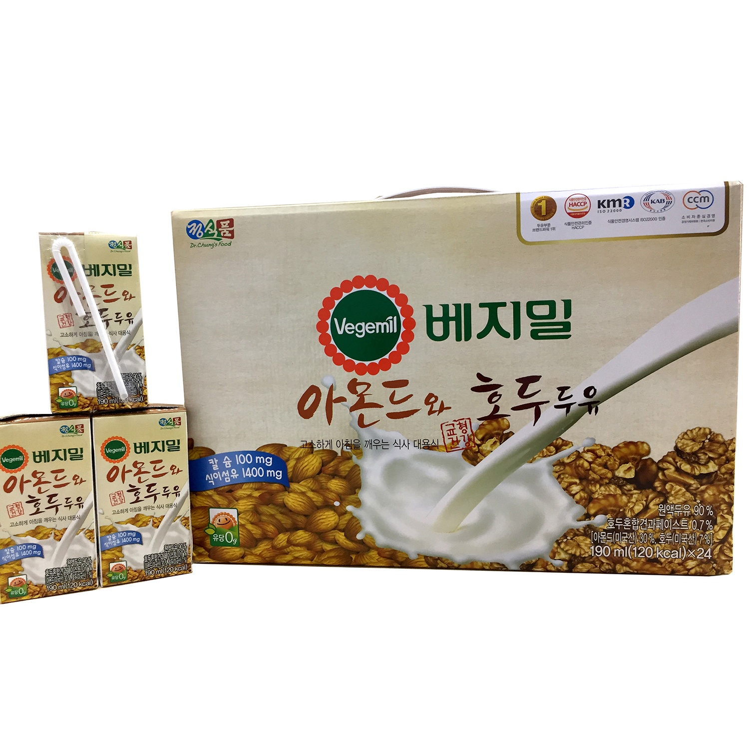 Sữa đậu nành óc chó, hạnh nhân 190ml (Hộp) hình 1