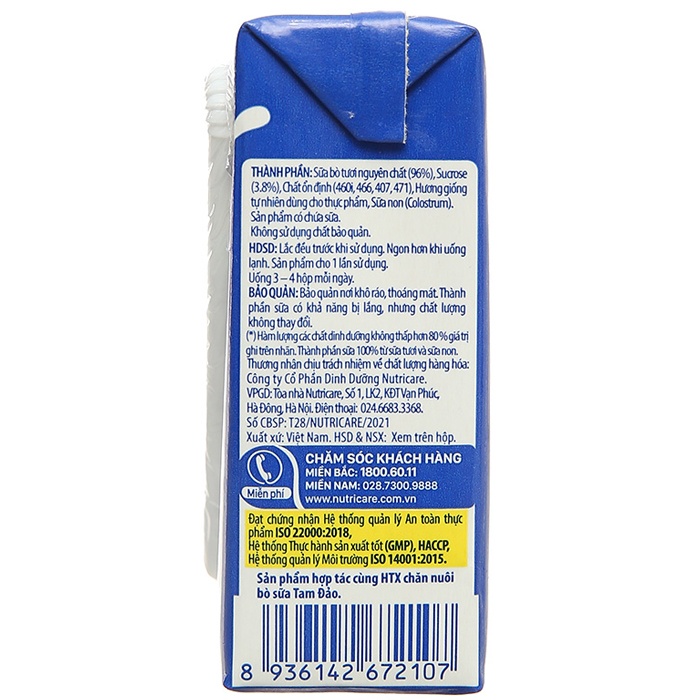 Sữa tươi có đường Nutricare MetaFresh 4x110ml hình 2