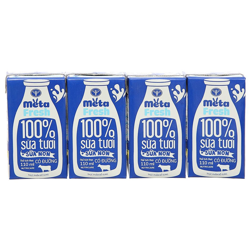 Sữa tươi có đường Nutricare MetaFresh 4x110ml hình 1