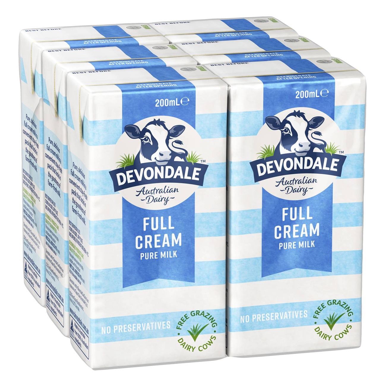 Sữa tươi Devondale FullCream 200ml (lốc 6) hình 1