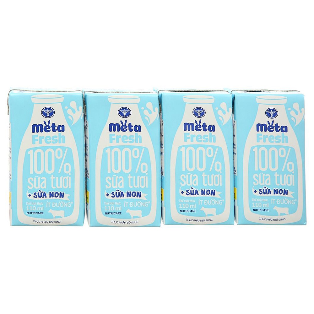 Sữa tươi ít đường Nutricare MetaFresh 4x110ml hình 1