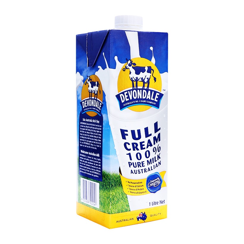 Sữa tươi nguyên chất tiệt trùng Devondale Full Cream 1L hình 2