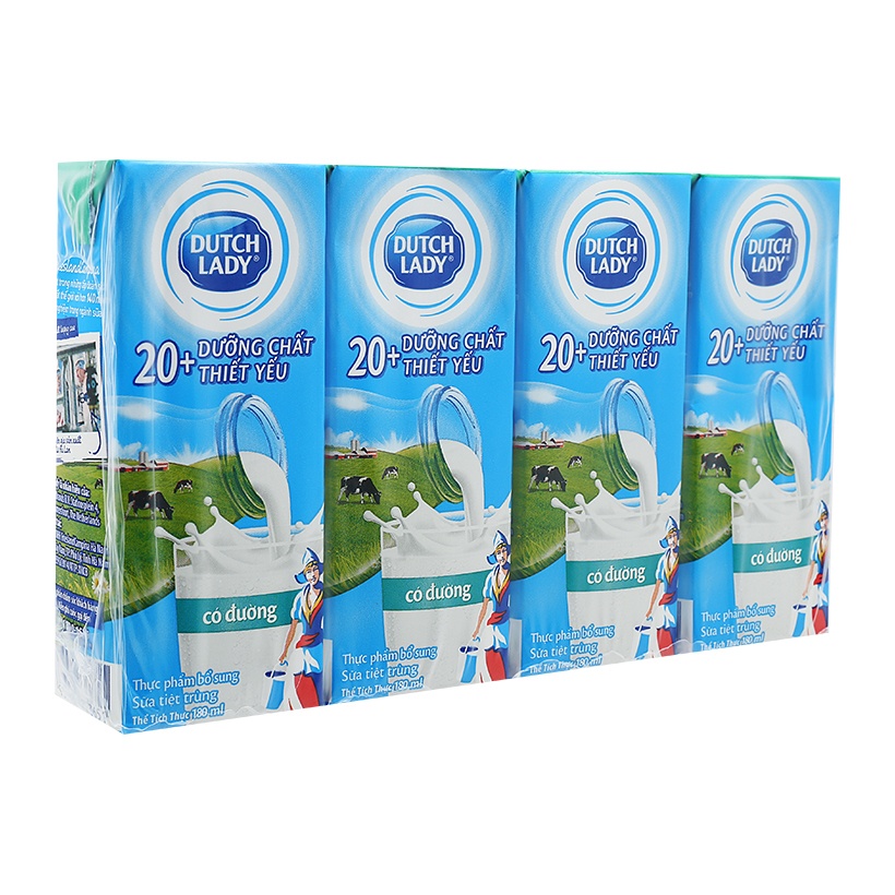 Sữa tươi tiệt trùng có đường Active 20+ Dutch Lady 180ml hình 1