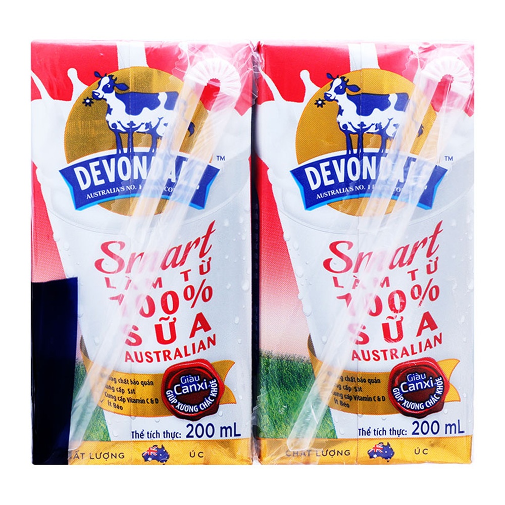 Sữa tươi tiệt trùng Smart Devondale lốc 4 hộp x 200ml hình 4