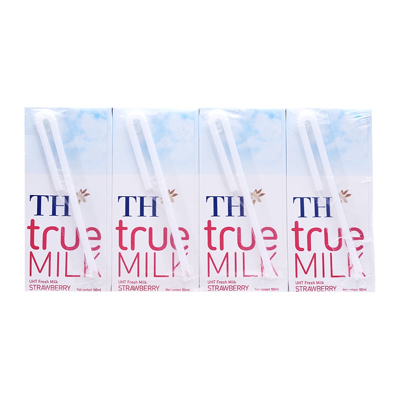 Sữa tươi tiệt trùng TH True Milk hương dâu 180ml hình 2