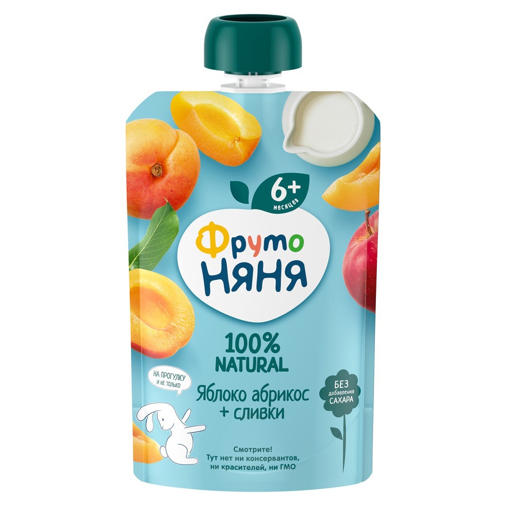 Trái cây nghiền, táo, mơ, kem, sữa nghiền Fruto 90g hình 1