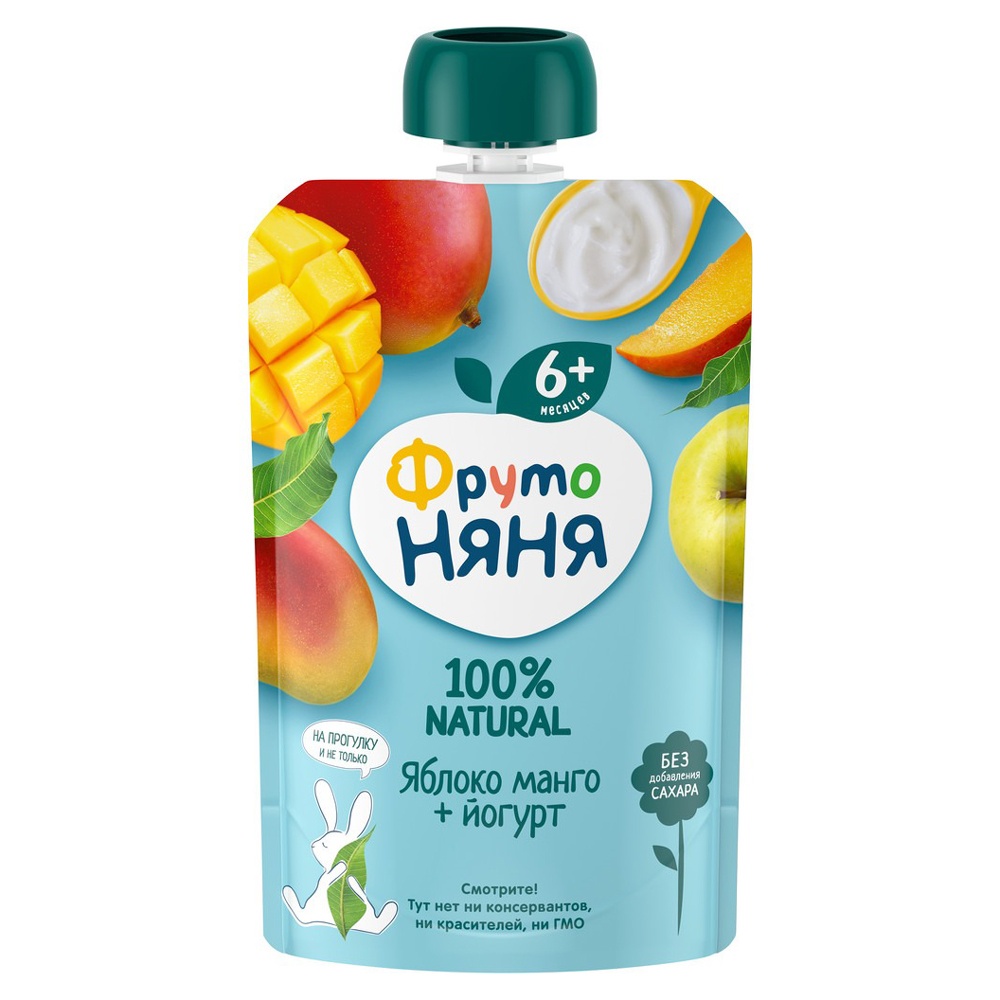 Trái cây nghiền, táo, xoài, sữa chua nghiền Fruto 90g hình 1