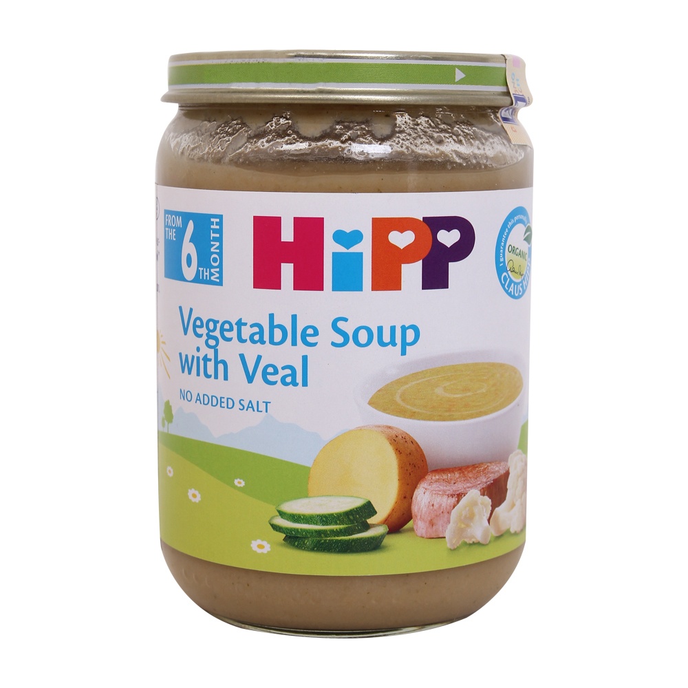 Dinh dưỡng đóng lọ Hipp Súp Thịt bê rau tổng hợp 7983 (190g) hình 1