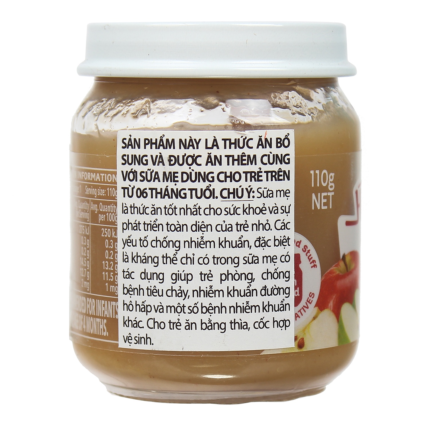 Dinh dưỡng đóng lọ custard Heinz vị táo nghiền 110g hình 2