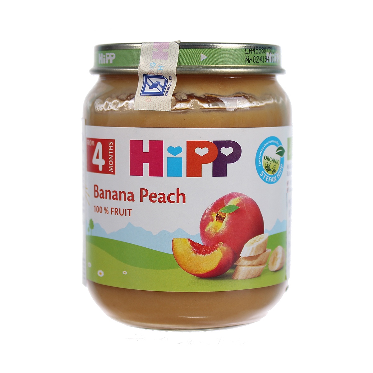 Dinh dưỡng đóng lọ HiPP chuối, đào 125g 4396 hình 1