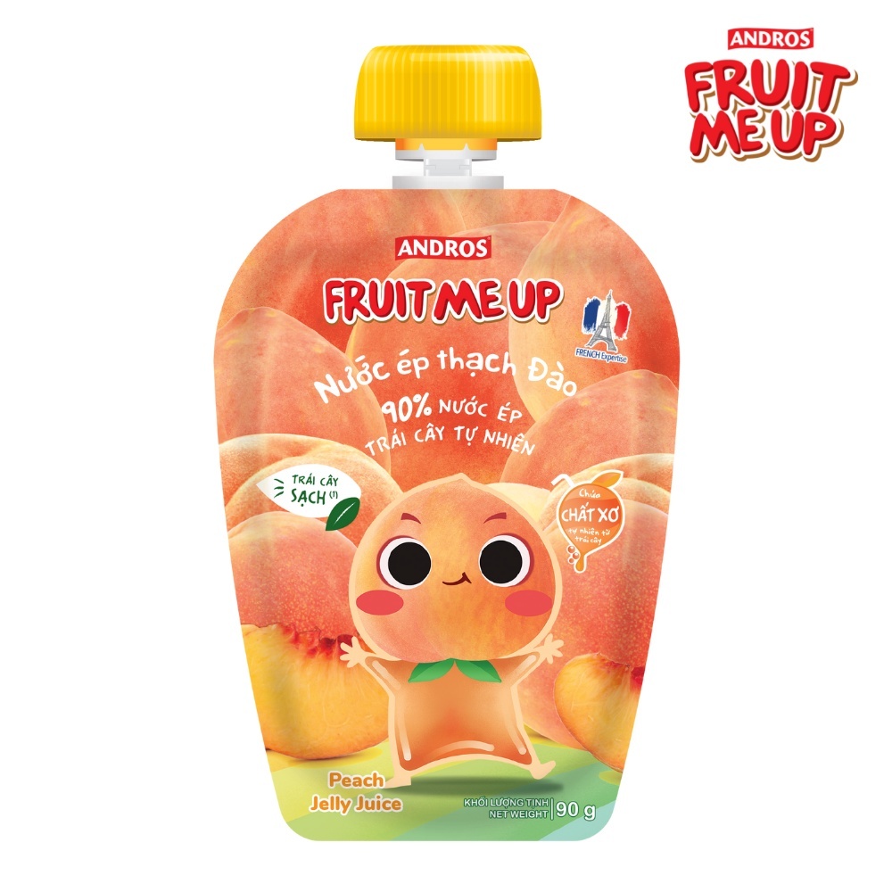 Nước ép thạch đào Andros Fruit Me Up Jelly Juice 90g hình 1
