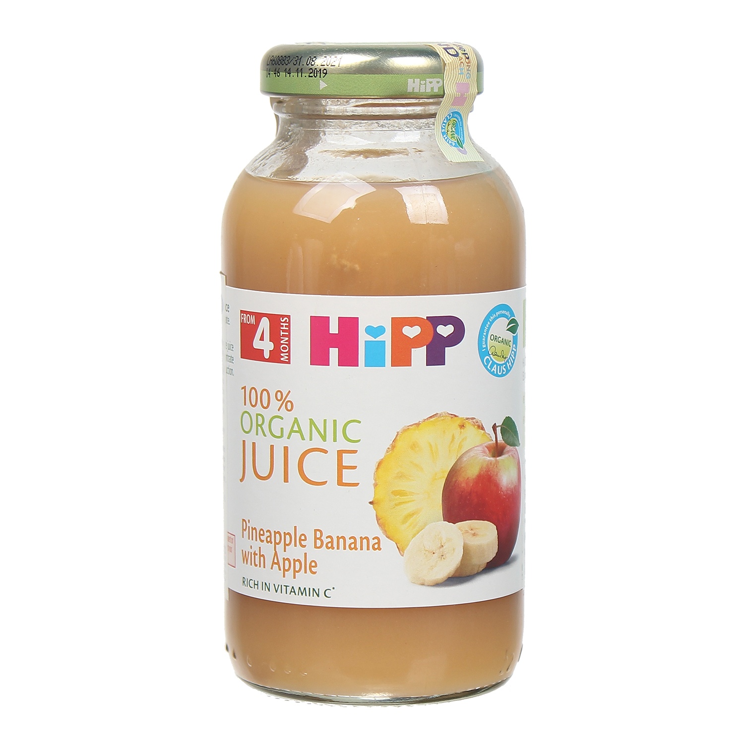 Sinh tố hoa quả HiPP táo, dứa, chuối, vitamin C 200ml hình 1