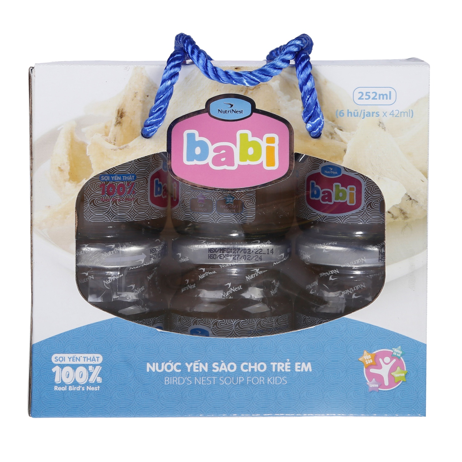 Nước yến sào Babi Bird Nutrinest  (6x42g) hình 3