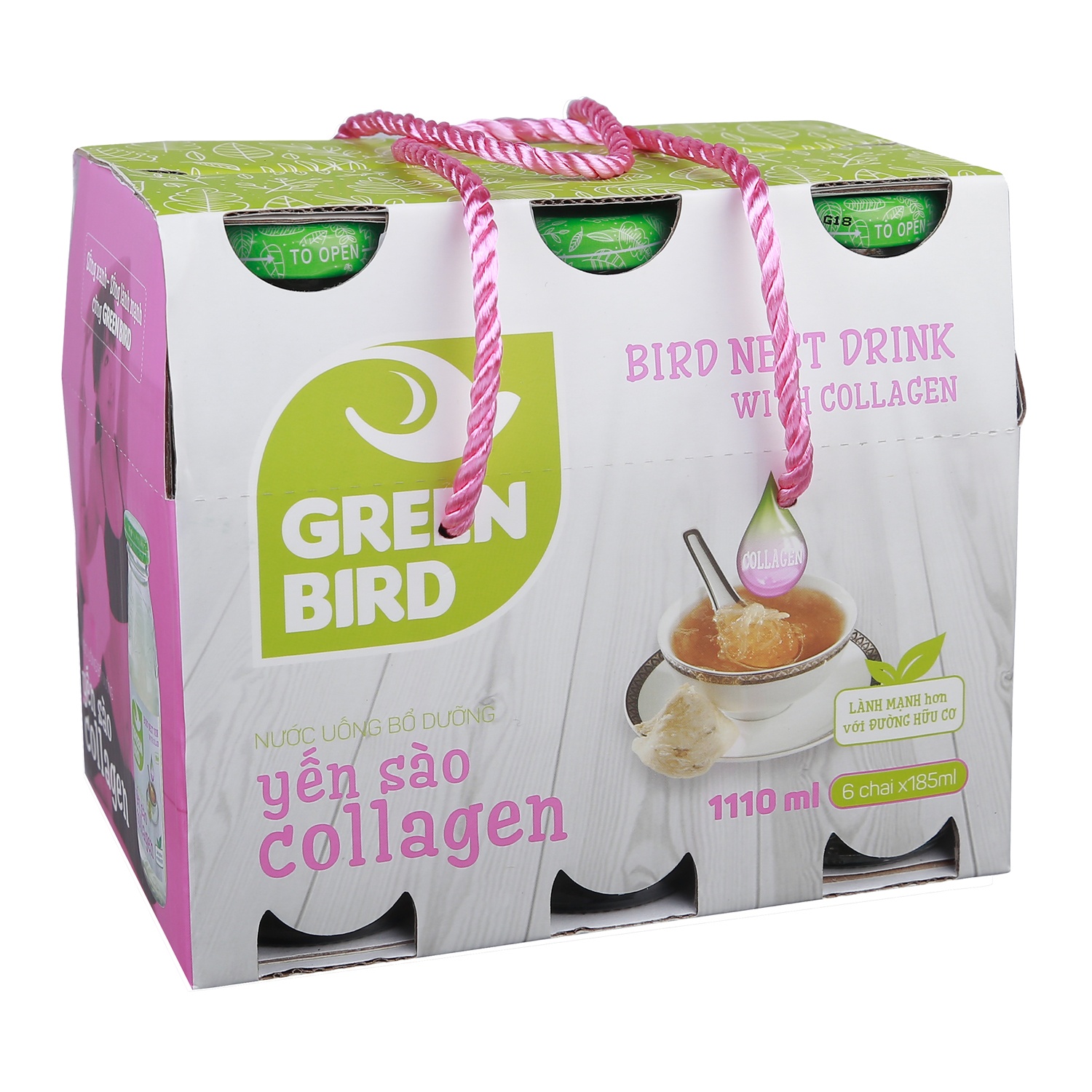 Yến sào bổ sung Collagen Green Bird (6x185ml) hình 1