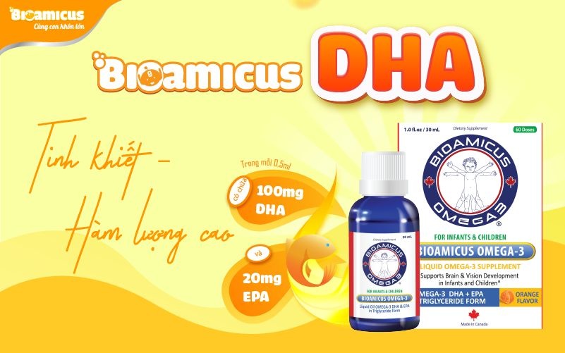 BioAmicus Omega-3 DHA+ EPA 30ml hình 2