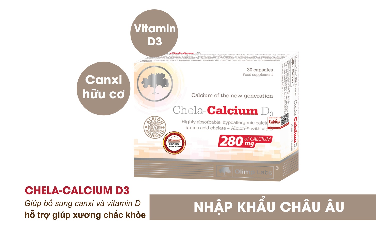 Viên uống bổ sung canxi hữu cơ Chela-Calcium D3 hộp 30 viên hình 2