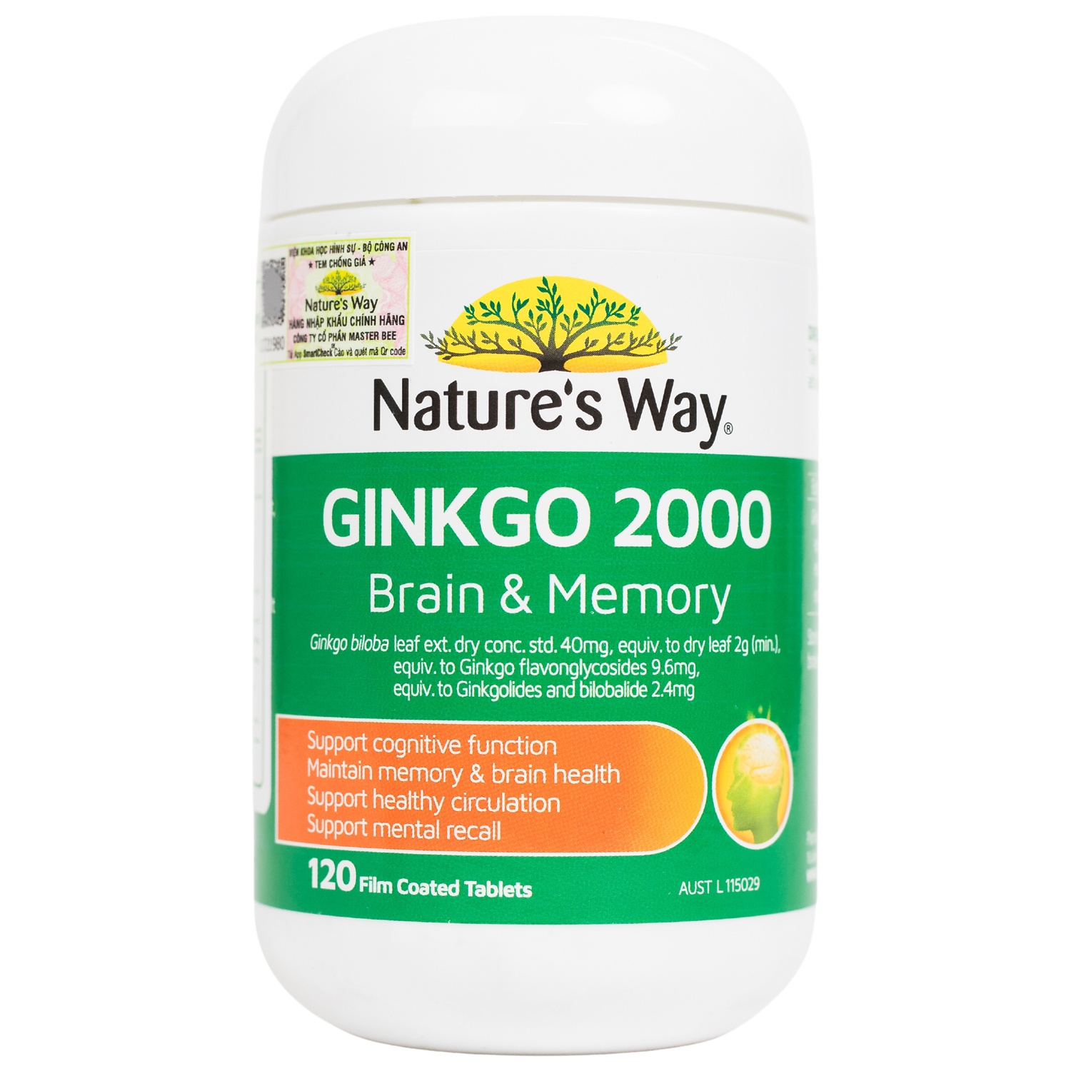 Viên uống bổ não, tăng cường trí nhớ Nature's Way 2000mg hình 1