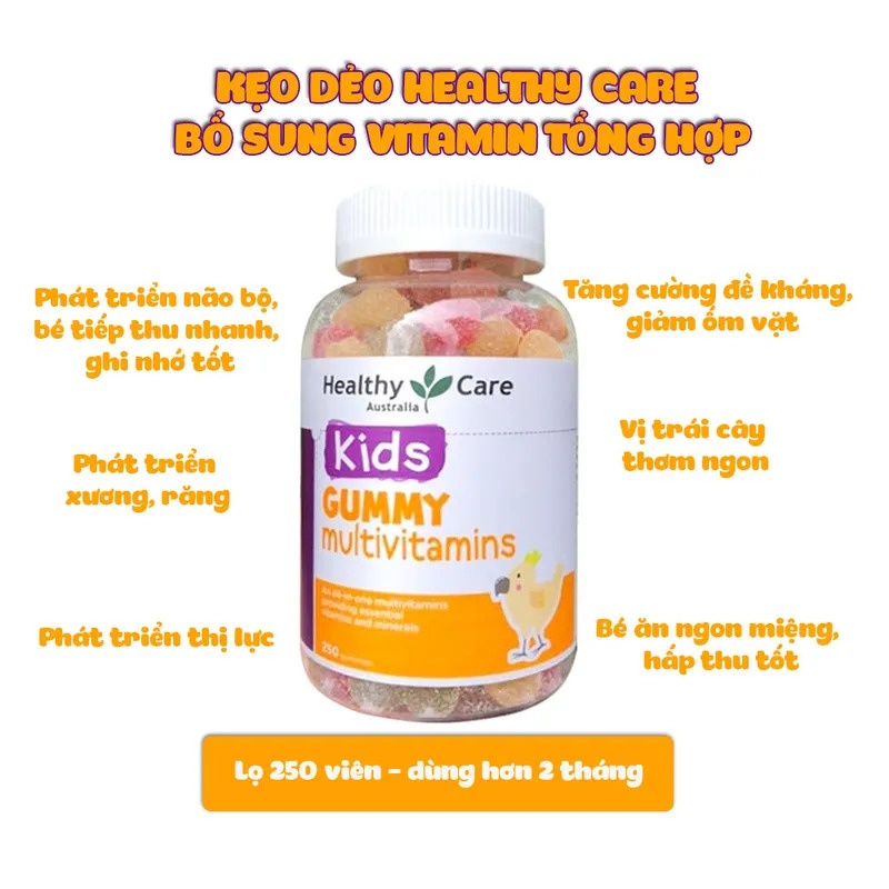 Kẹo dẻo Gummy Multivitamin Healthycare - 250 viên hình 2