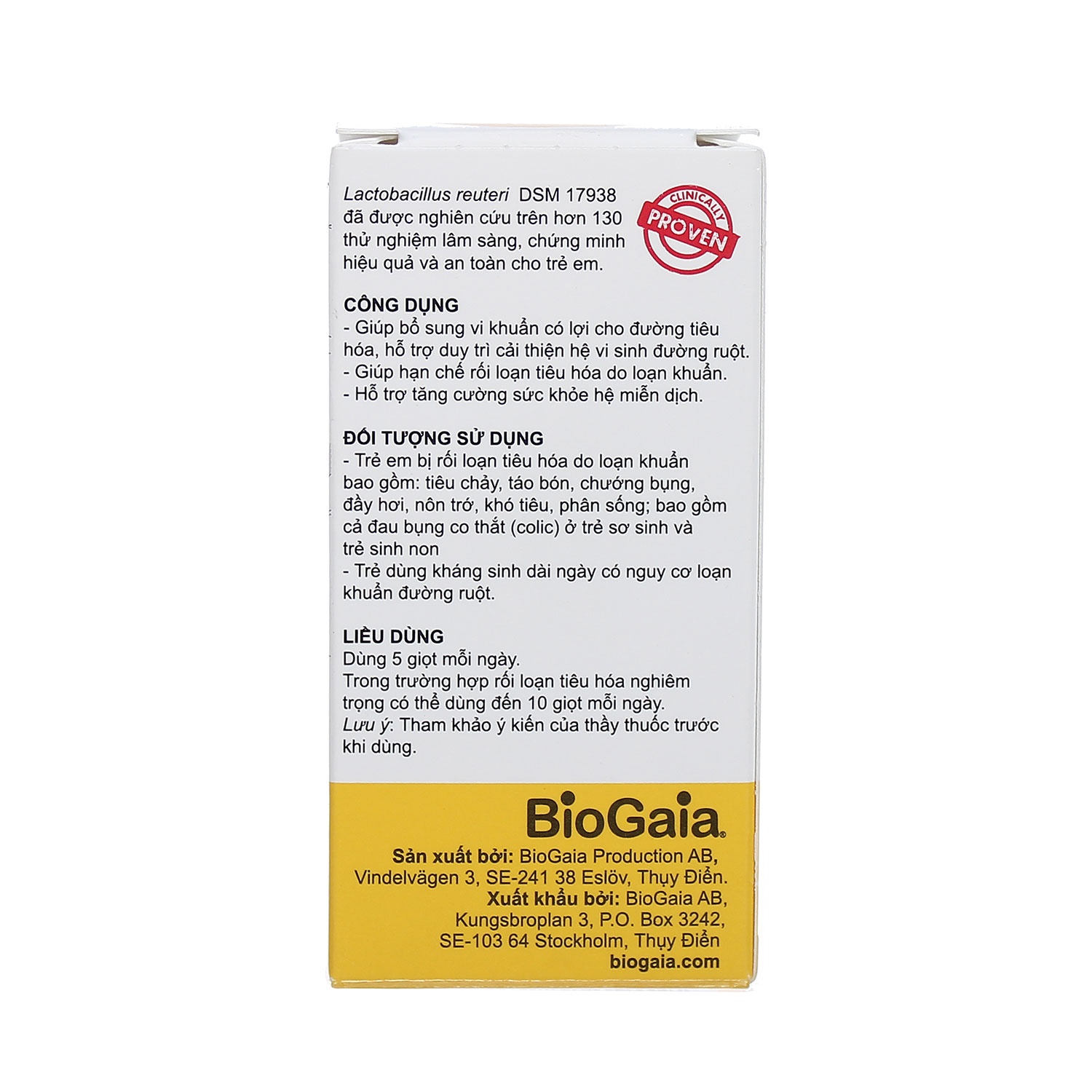 Men vi sinh BioGaia Protectis 0+ (5ml) hình 3