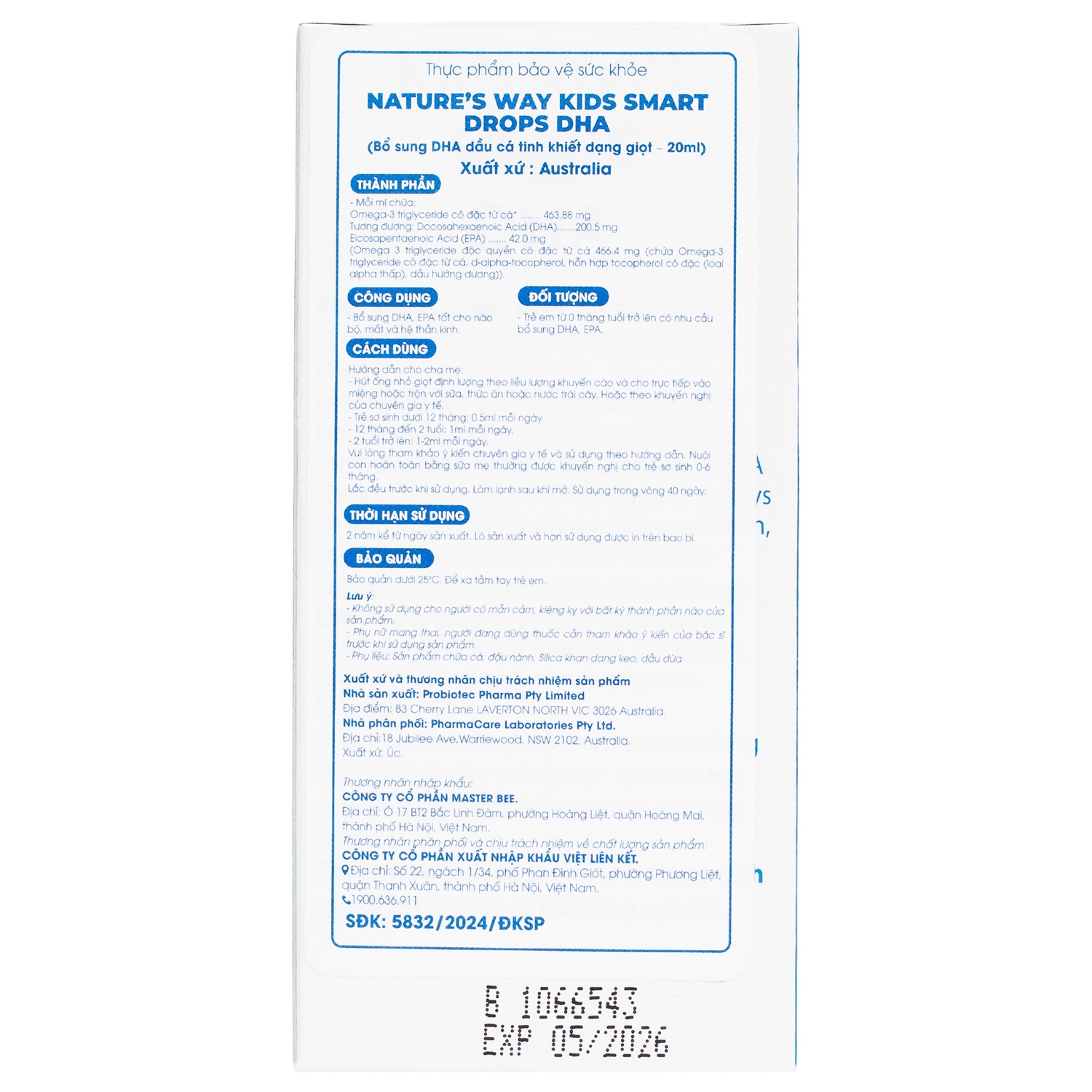 Nature's Way Kids smart drop DHA 20ml  hình 2