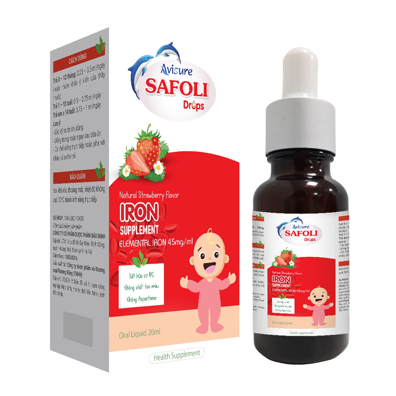 Siro bổ sung sắt - Avisure Safoli Drops 20ml hình 1