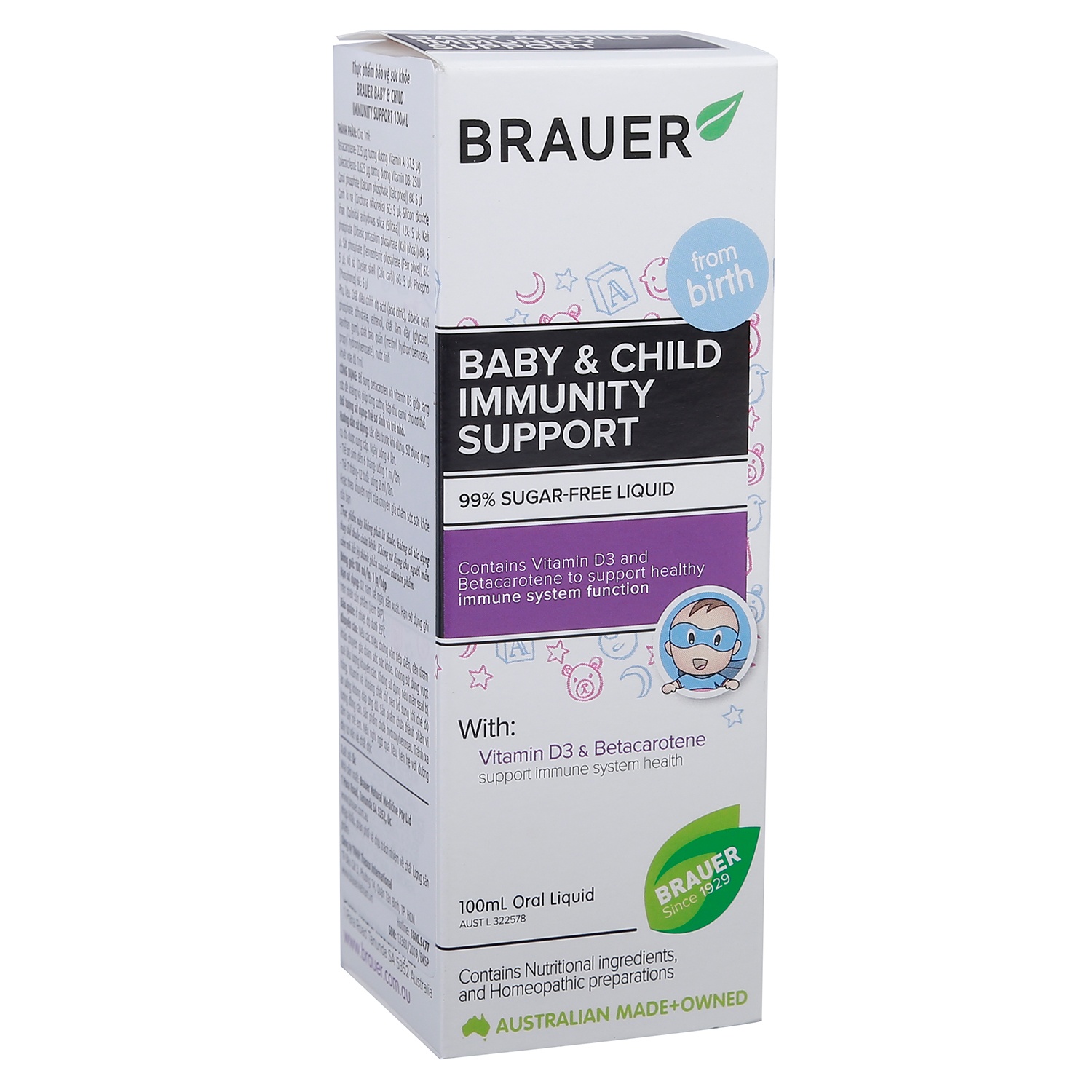 Siro tăng đề kháng Brauer Immunity Support 100ml của Úc hình 3