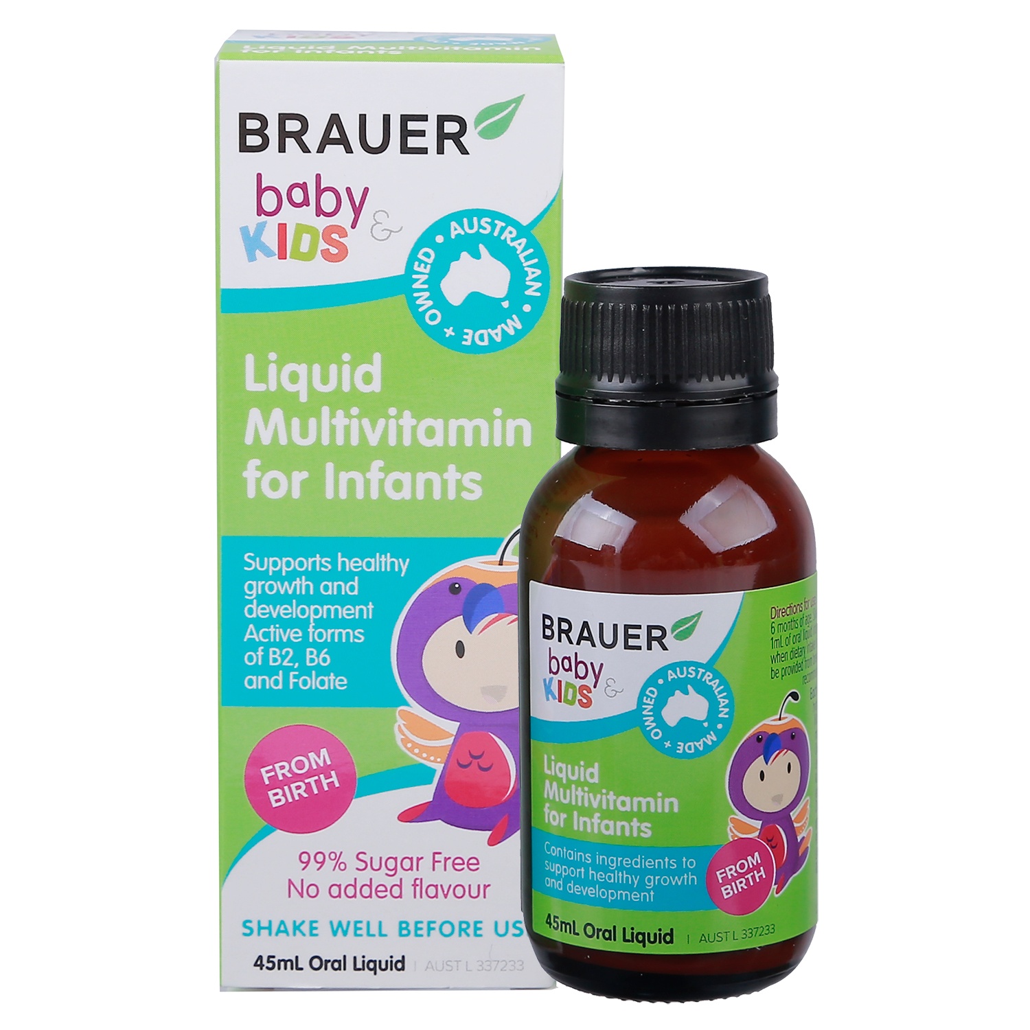 Siro bổ sung Vitamin Brauer Liquid Multivitamin For Infants 45ml (6-12 tháng) hình 1