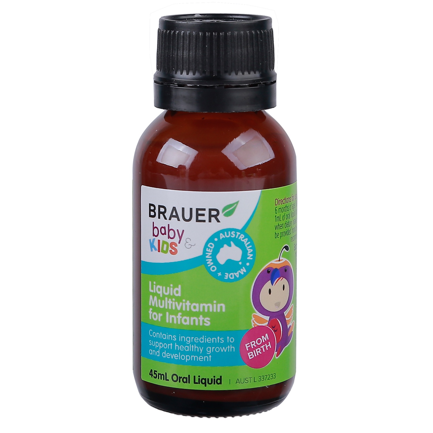 Siro bổ sung Vitamin Brauer Liquid Multivitamin For Infants 45ml (6-12 tháng) hình 3