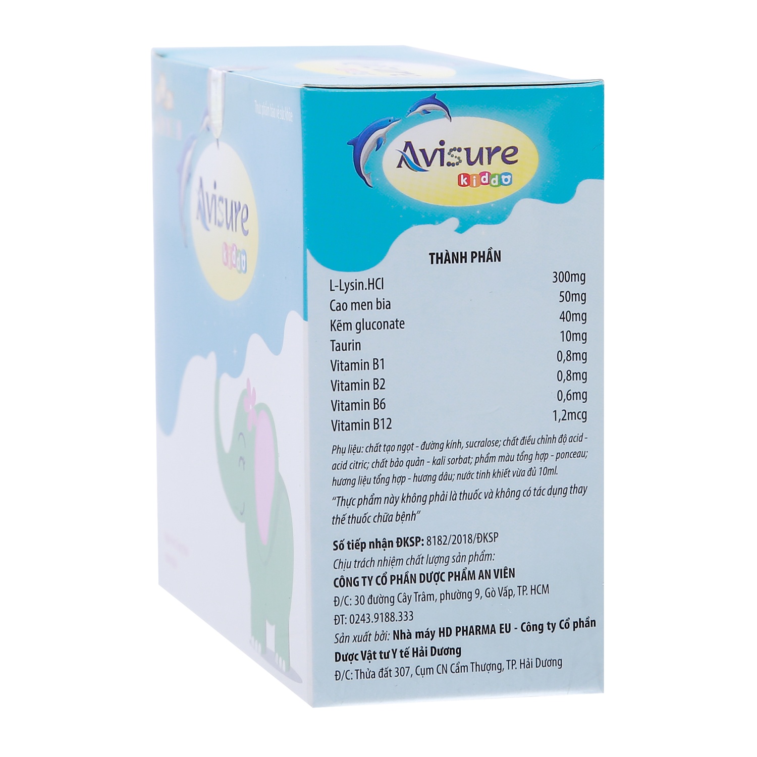 Siro kích thích ăn ngon Avisure Kiddo 20x10ml hình 2