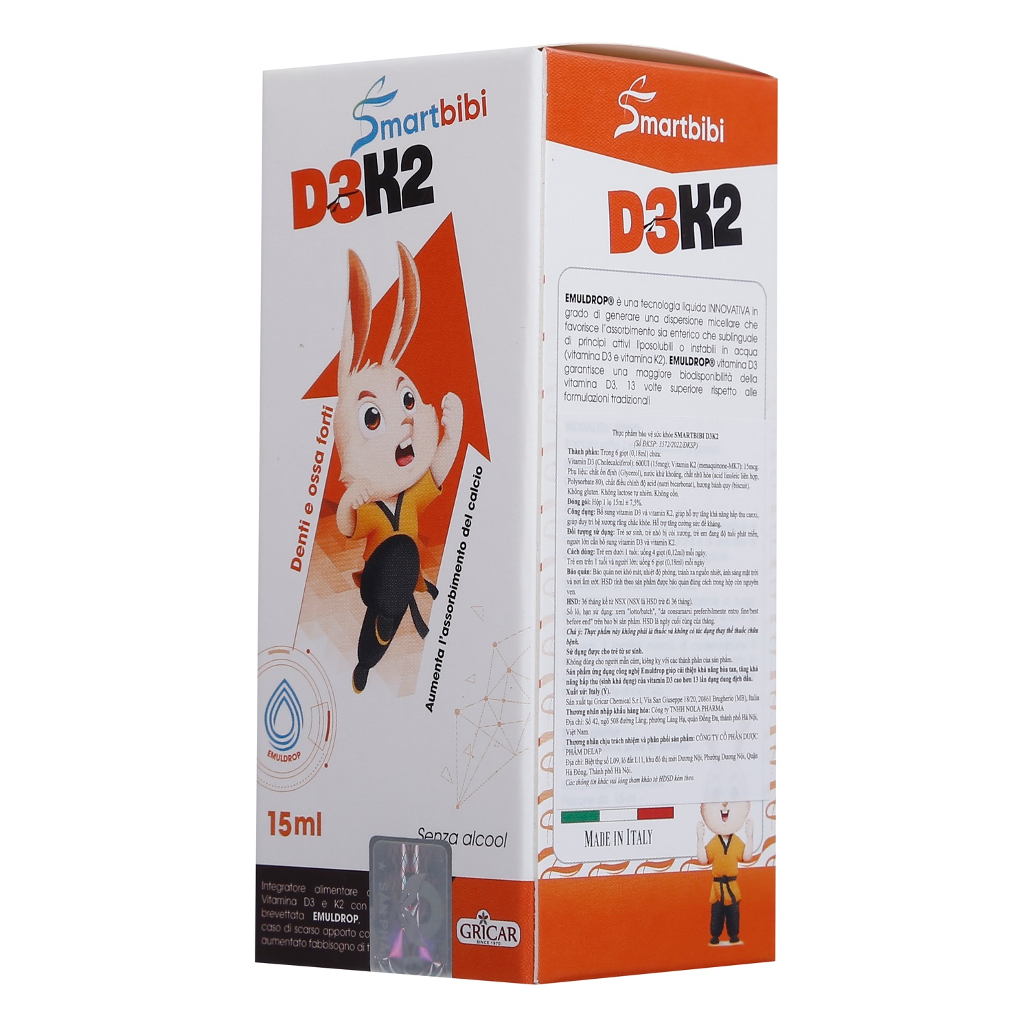 Smartbibi Vitamin D3K2 15ml (0M+) hình 2