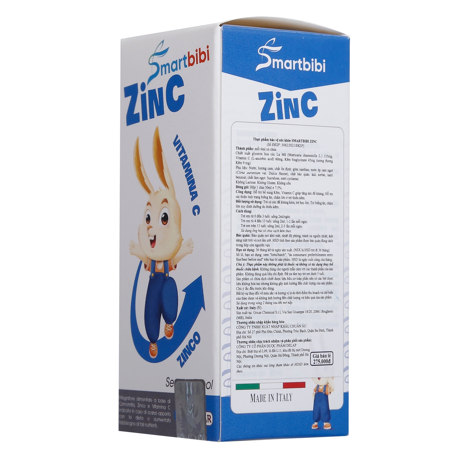 Smartbibi ZINC Bổ sung Kẽm, Vitamin C 30ml (0M+) hình 2