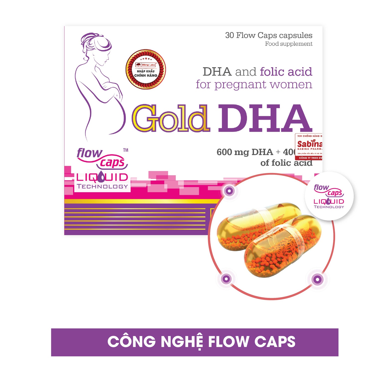 Thực phẩm bảo vệ sức khỏe Gold DHA (30 viên) hình 2