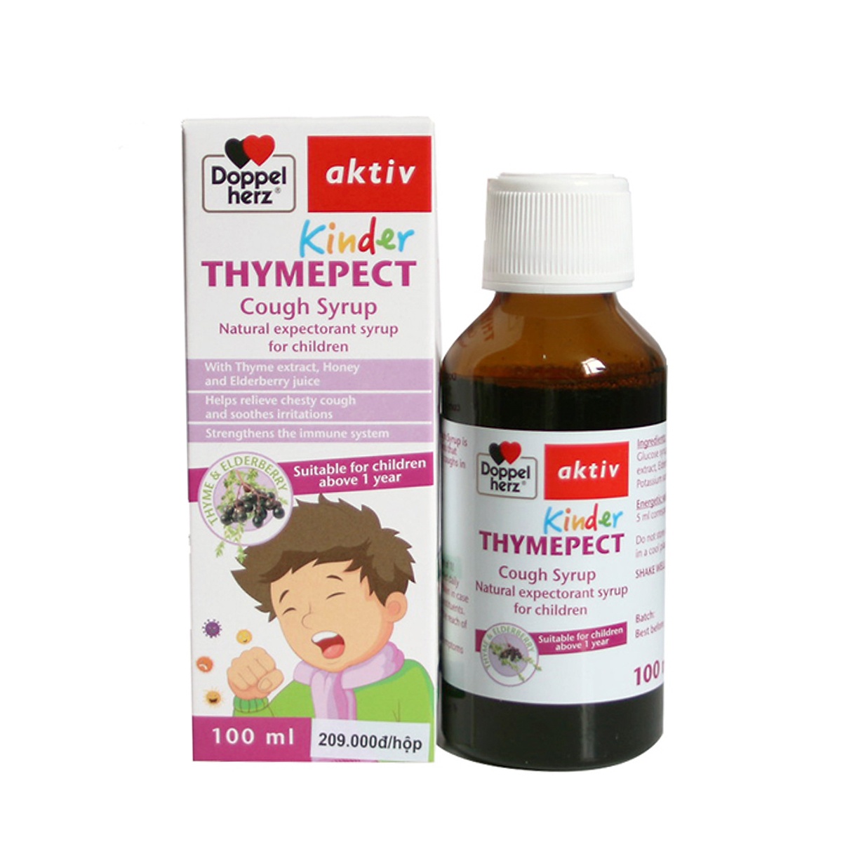 Siro trị ho Thymepect for kids 100ml nhập khẩu Đức hình 1