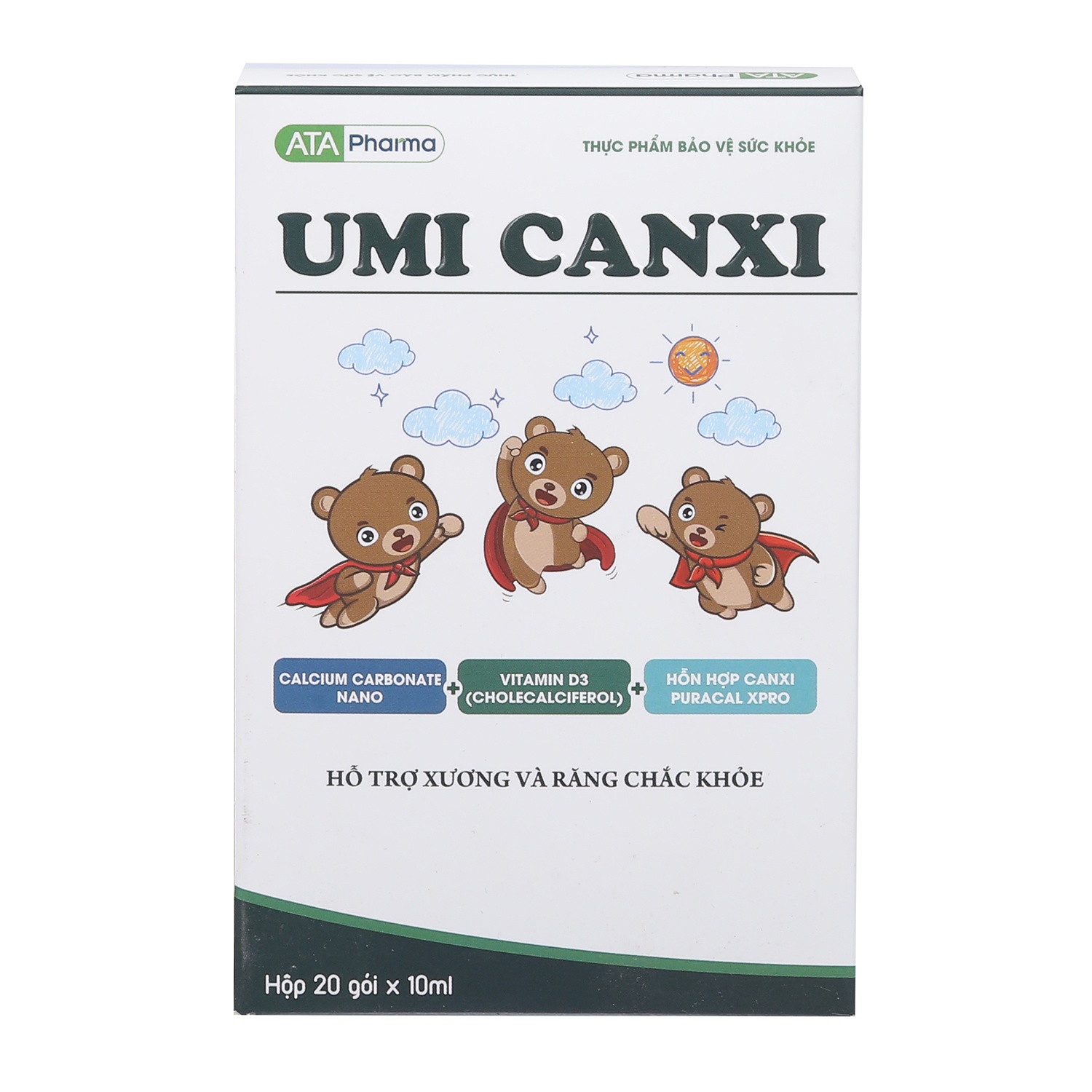 Umi Canxi - Hỗ trợ xương & răng hộp 20 gói*10ml hình 1