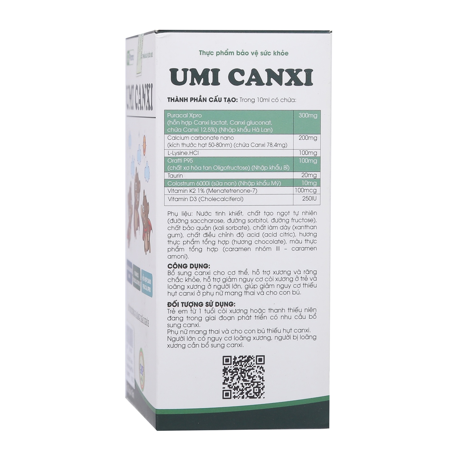 Umi Canxi - Hỗ trợ xương & răng hộp 20 gói*10ml hình 2