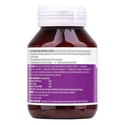 Viên uống HealthyCare Kids Milk Canxi 4m+(60v) hình 2