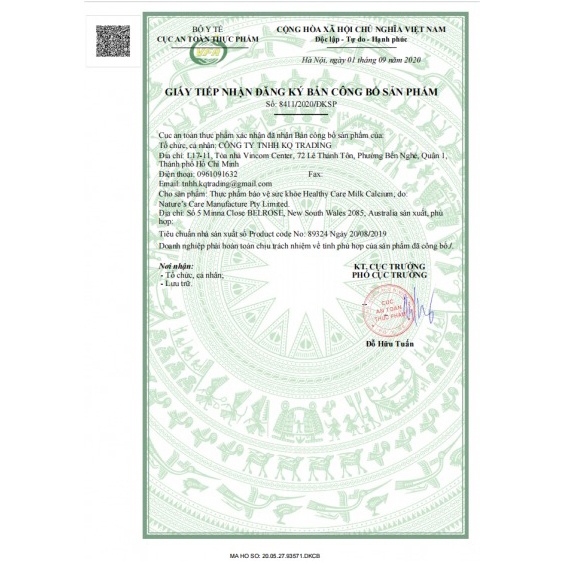 Viên uống HealthyCare Kids Milk Canxi 4m+(60v) hình 3