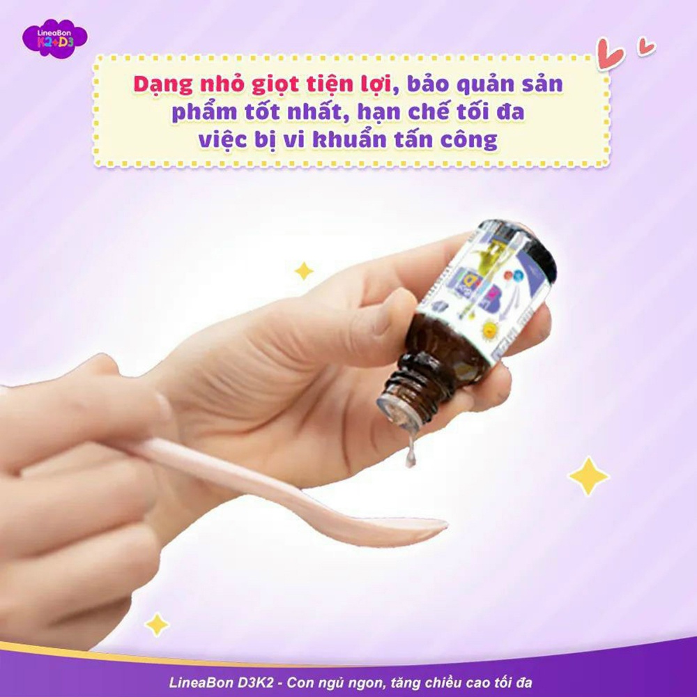 Vitamin D3K2 Lineabon Drops 10ml hình 3
