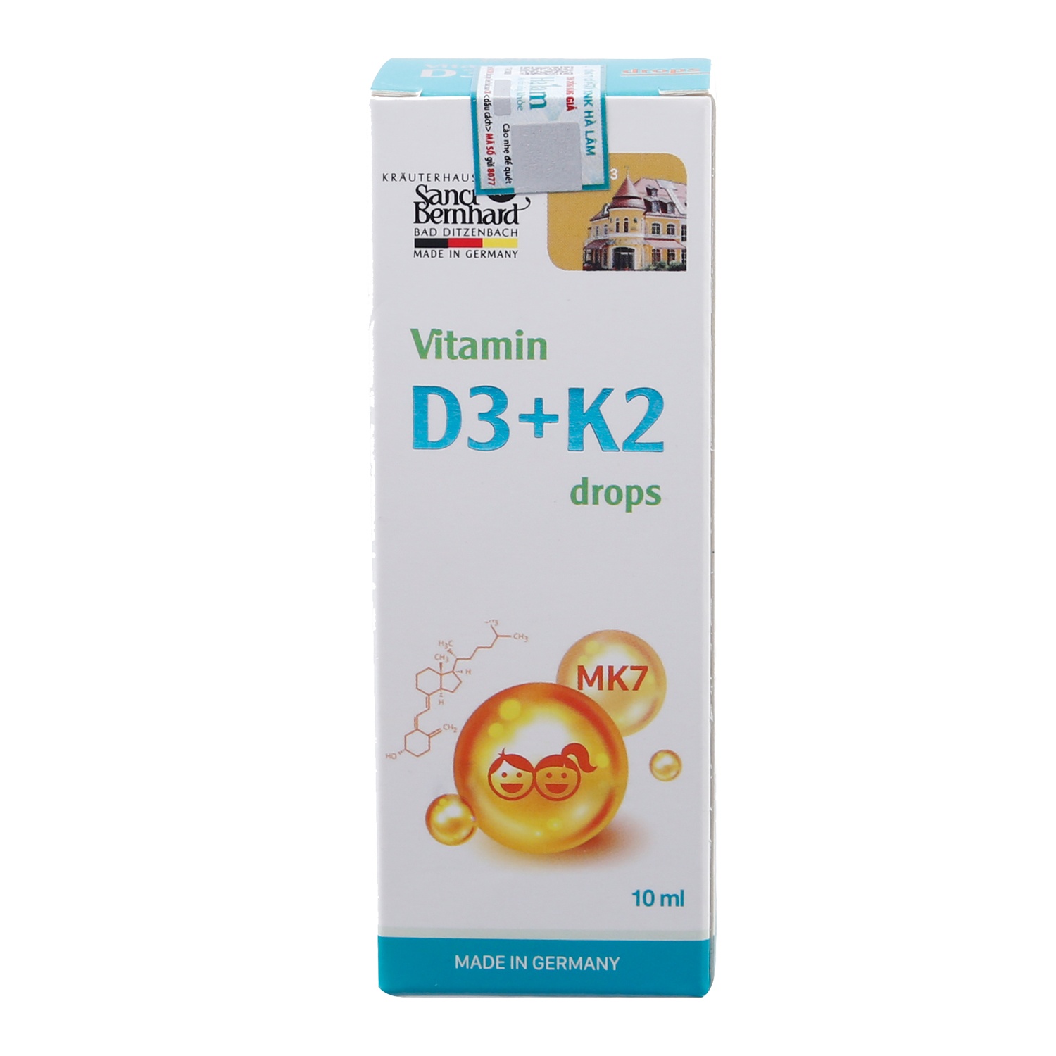 Vitamin D3K2 MK7 Sanct Bernhard Drops 10ml hình 2