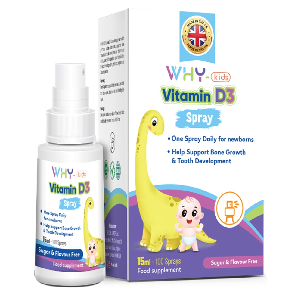 Vitamin D3 Spray dạng xịt Why-kids 15ml