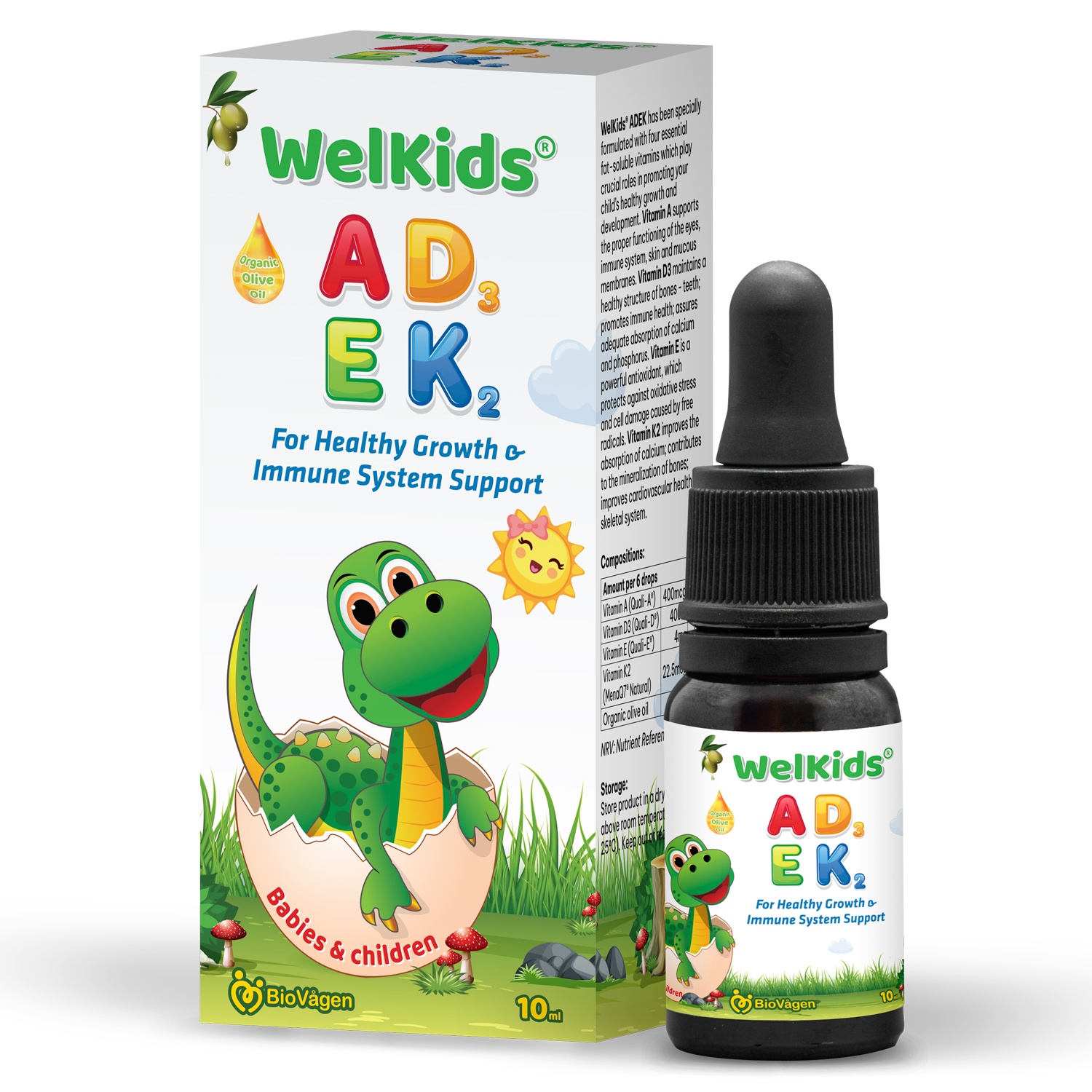 Vitamin tổng hợp WelKids Adek 10ml hình 1